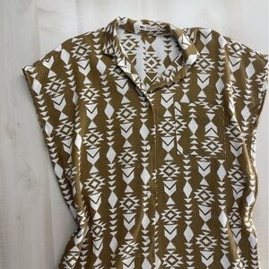 SBJ AUSTIN high end cotton printed Aztec handmade dress women’s casual